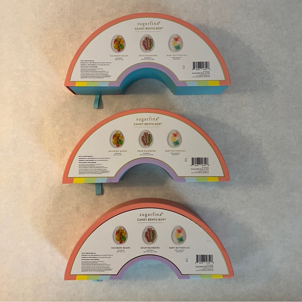 SUGARFINA Lot of 3 Empty Rainbow Bento Boxes - Picture 2 of 9